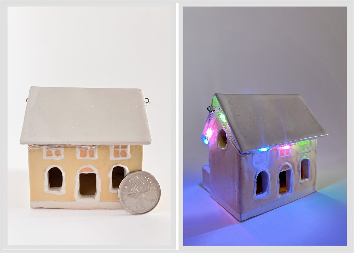 Mini Holiday Lights House (Yellow)