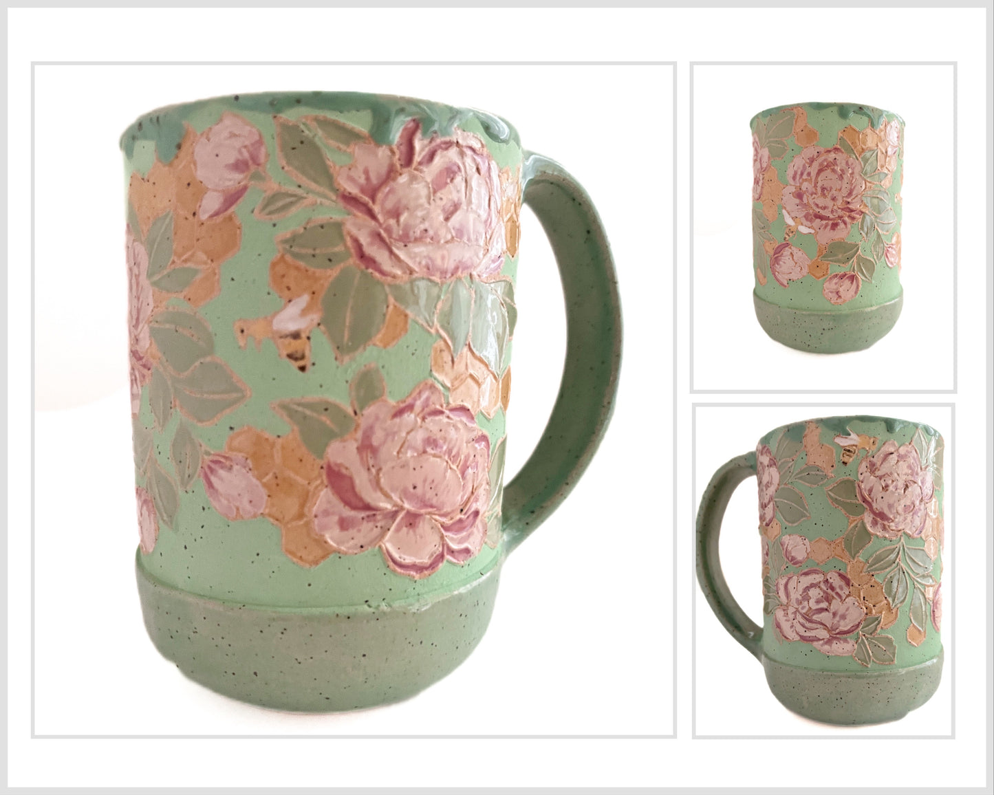 Peonies & Bees Mug