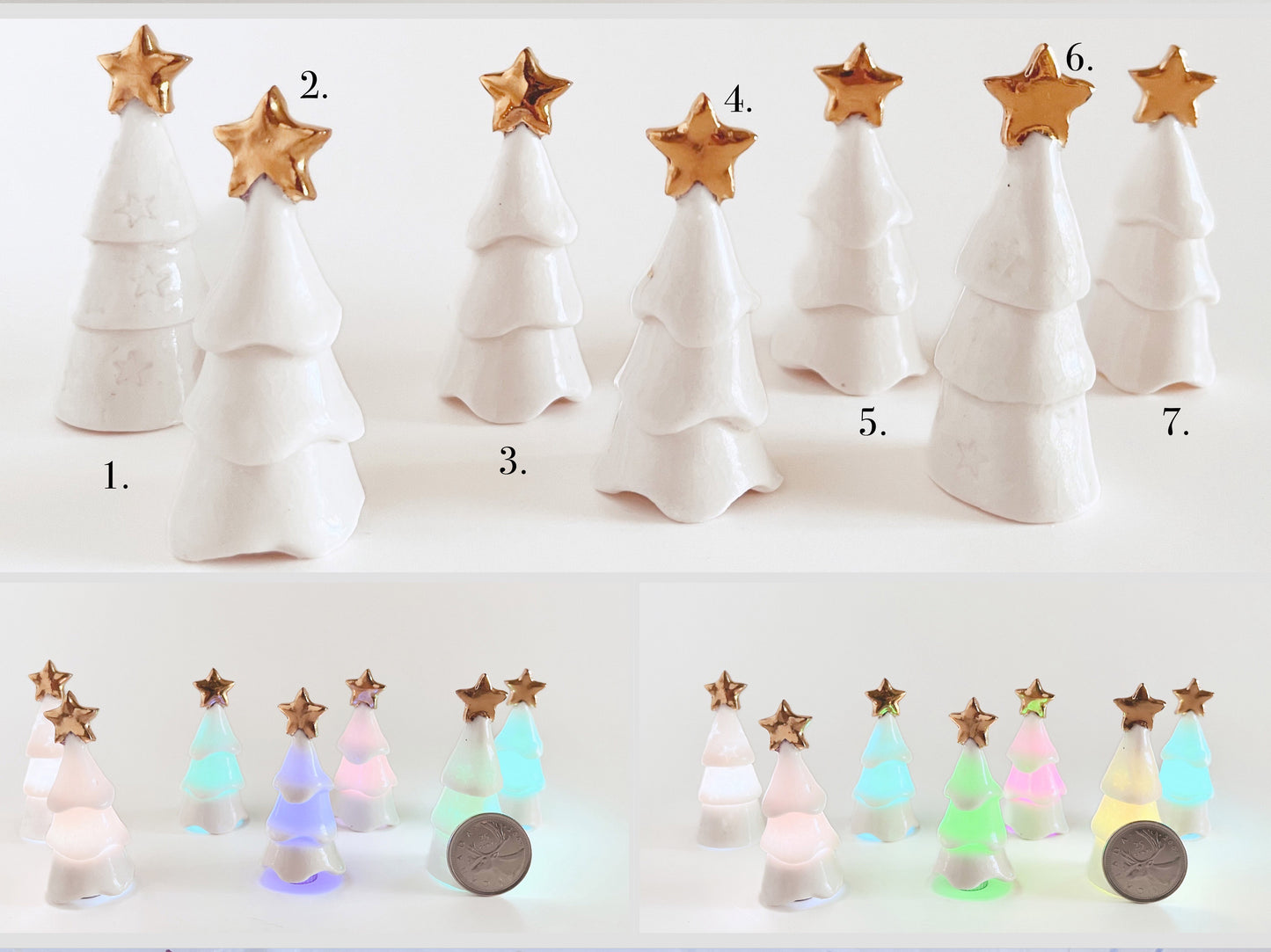 Mini Colour Changing Porcelain Trees