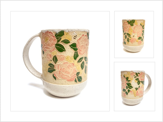 Peonies & Bees Mug