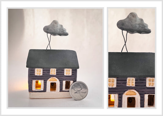 Mini House with Cloud (floral interior)